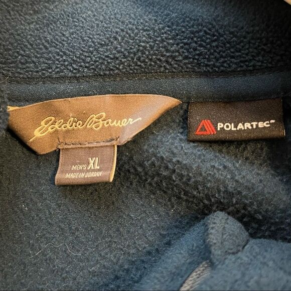 XL Eddie Bauer Polartec Midnight Blue 1/4 Zip‎ Fleece Jacket - Picture 2 of 4